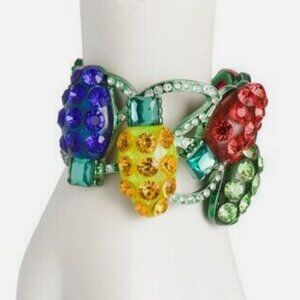 BETSEY JOHNSON CHRISTMAS LIGHTS CUFF BRACELET BOLD Holiday Festive NEW
